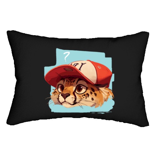 Surprised Cheetah Lumbar Pillows