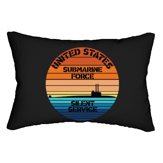 Sunset Us Submarine Force Silent Service Lumbar Pillows