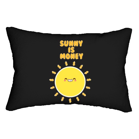 sunny is money Lumbar Pillows