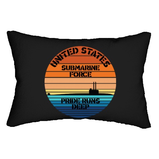 Sunset Us Submarine Force Pride Runs Deep Lumbar Pillows