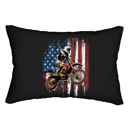 Dirt Bike Racing Motocross Racing S Lumbar Pillows