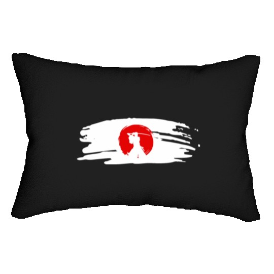 Samurai Spirit Japan Flag Lumbar Pillows