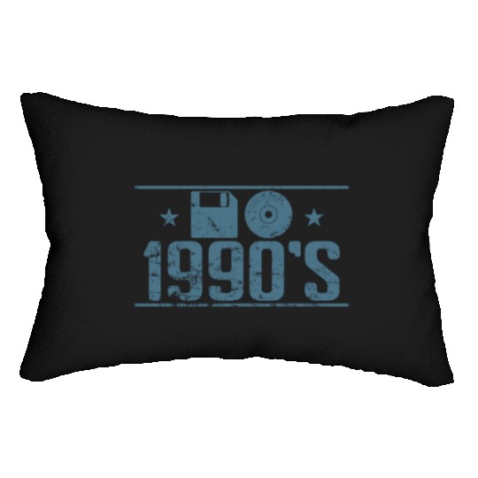 Floppy Disk and CD 1990's Retro Memory Module Lumbar Pillows