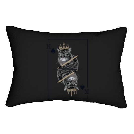 Cat Spades King Playing Card Cat Daddy Cat Mom Lumbar Pillows