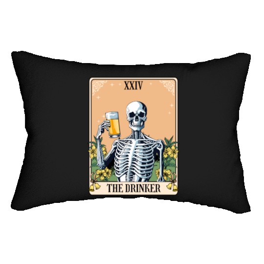 Funny Tarot Card Craft Beer Alcohol Lumbar Pillows