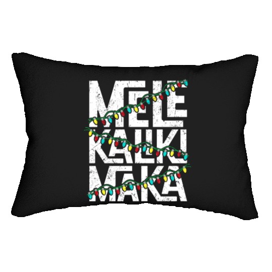 Mele Kalikimaka Hawaiian Christmas Holidays Themed Lumbar Pillows
