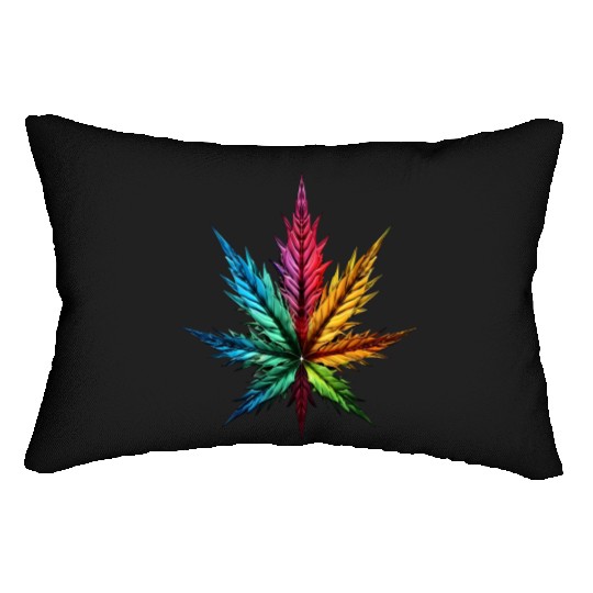 Spectrum Splendor: The Vivid Leaf Lumbar Pillows