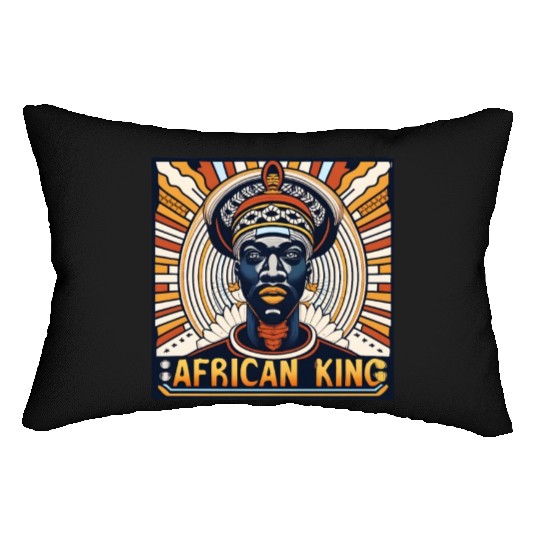 African King Gift For Afrocentric Lovers Lumbar Pillows