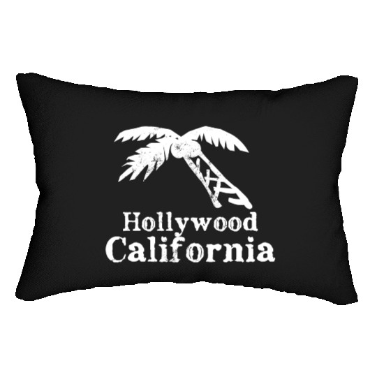 Hollywood California Palm Tree Souvenirs Gifts Lumbar Pillows