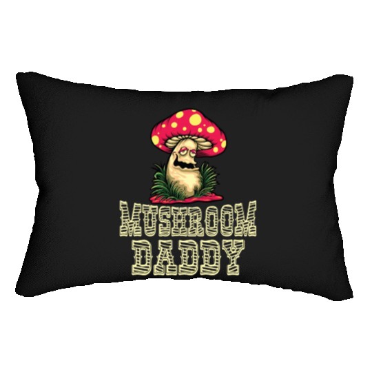 Retro Mushroom Daddy Lumbar Pillows