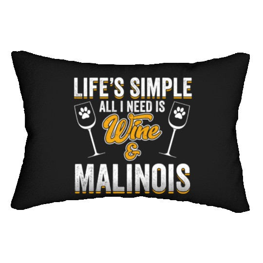 Belgian Malinois Dog Dog Wine Saying Pun Quote Lumbar Pillows