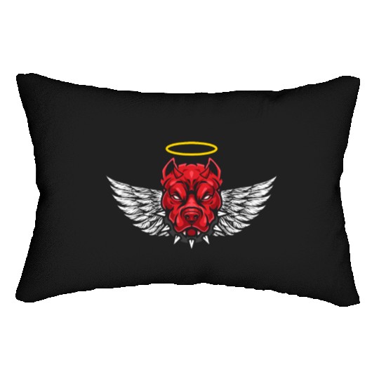 Devil American Pitbull Dog Lumbar Pillows