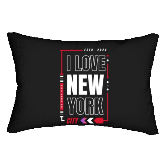 T ShirtI love new york Lumbar Pillows