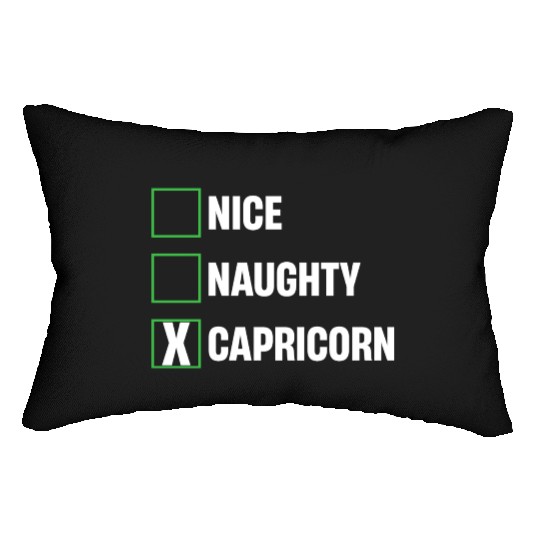 Nice Naughty Capricorn Funny Horoscopes Lumbar Pillows