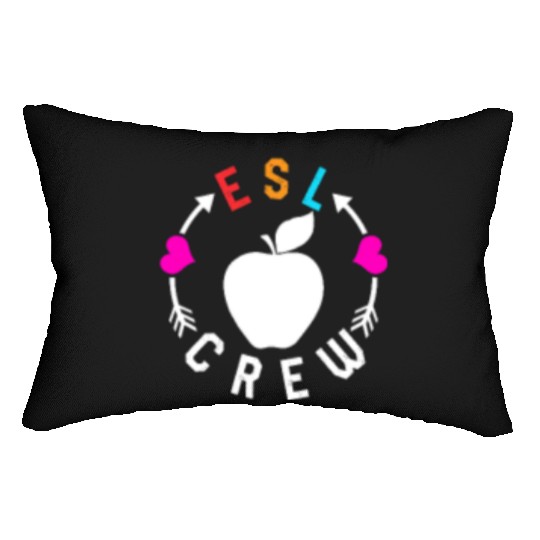 Teacher Lumbar Pillows, ESL Crew Cute Apple Pocket Lumbar Pillows,