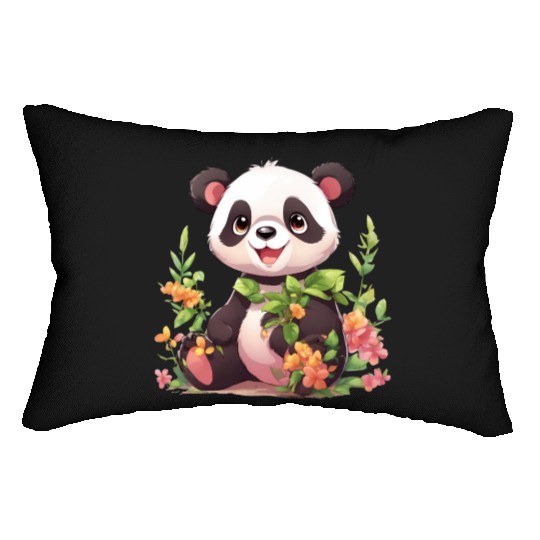 Paws and Playtime Baby Panda Lumbar Pillows