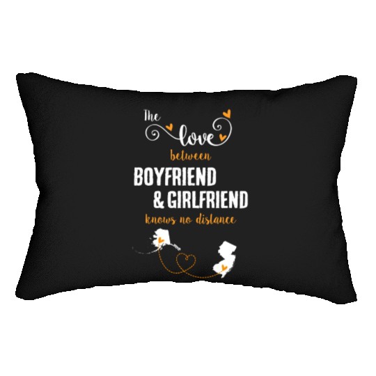 Love Between BF And GF Alaska To New Jersey Gift Lumbar Pillows