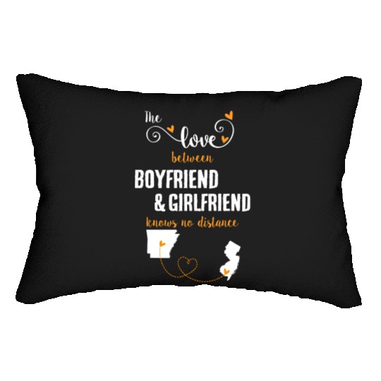 Love Between BF And GF Arkansas To New Jersey Gift Lumbar Pillows