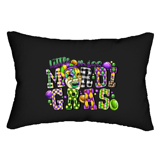 Little Miss Mardi Gras Lumbar Pillows