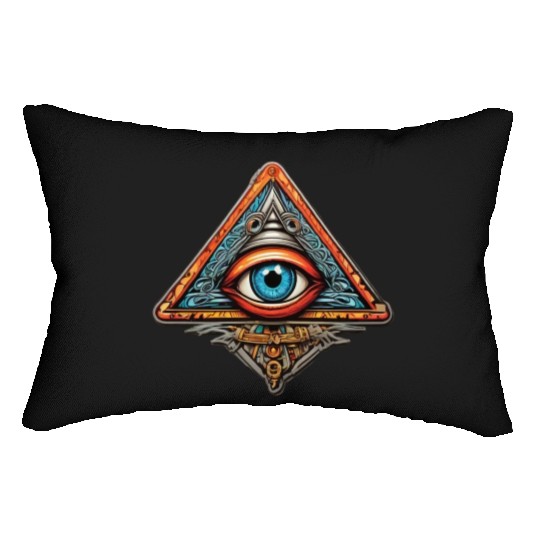 world society illuminati Lumbar Pillows