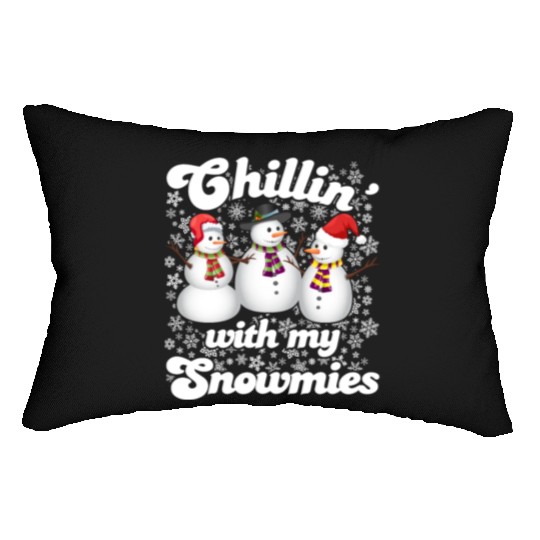 Snowmen Chilling with my Snowmies Winter Lumbar Pillows