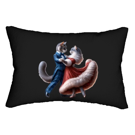 Twilight Dance of Cats Lumbar Pillows