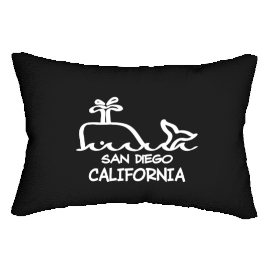 San Diego California Whale Souvenirs Gifts Lumbar Pillows