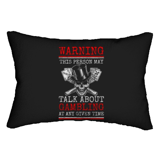 Card Game Gambling Poker Bluff Lumbar Pillows