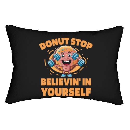 Fitness Donut Funny Donut Gym Lumbar Pillows