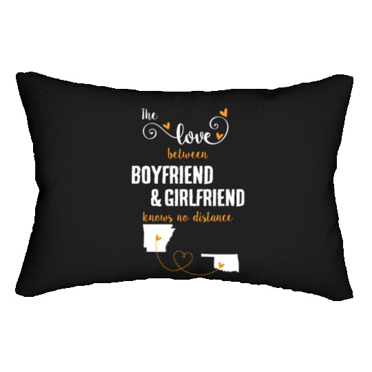 Love Between BF And GF Arkansas To Oklahoma Gift Lumbar Pillows