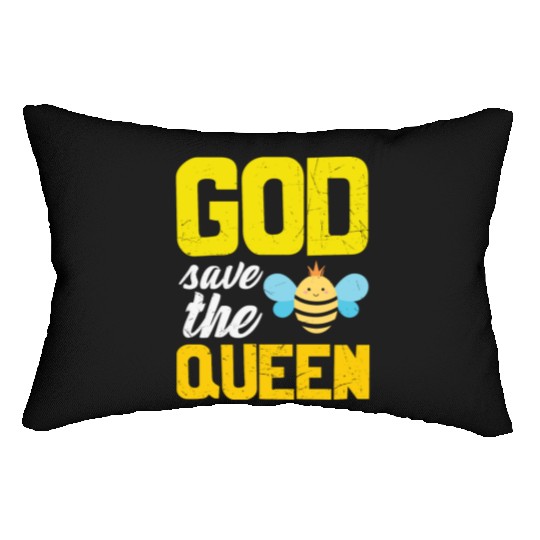 Earth Quote God Save The Queen Bee Lumbar Pillows