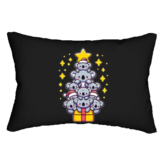 Koala Christmas Tree Merry Christmas Lumbar Pillows