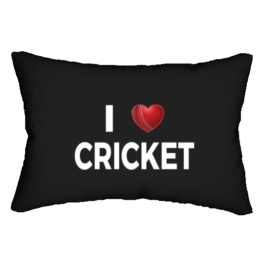 I Love Cricket Lumbar Pillows