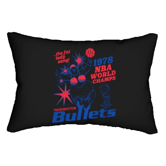 Defunct Washington Bullets 1978 World Champs Lumbar Pillows