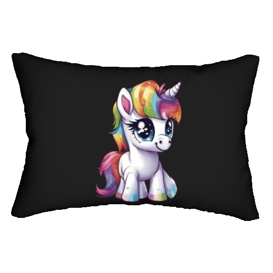 Baby Rainbow Unicorn Lumbar Pillows