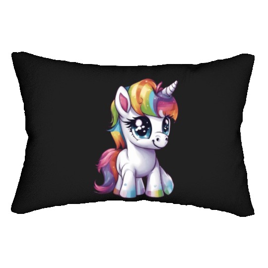 Baby Rainbow Unicorn Lumbar Pillows