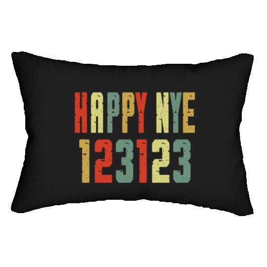 123123 Happy New Year 2024 NYE Lumbar Pillows