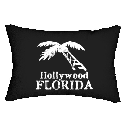 Hollywood Florida Palm Tree Souvenirs Gifts Lumbar Pillows
