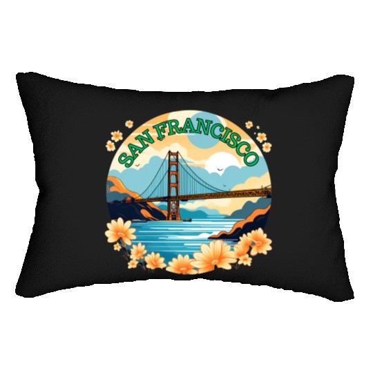 Golden Gate Bridge - San Francisco Lumbar Pillows