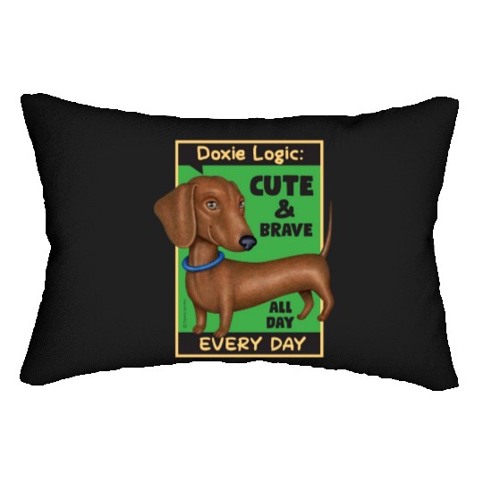 Dachshund Logic Lumbar Pillows