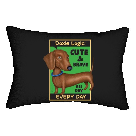 Dachshund Logic Lumbar Pillows