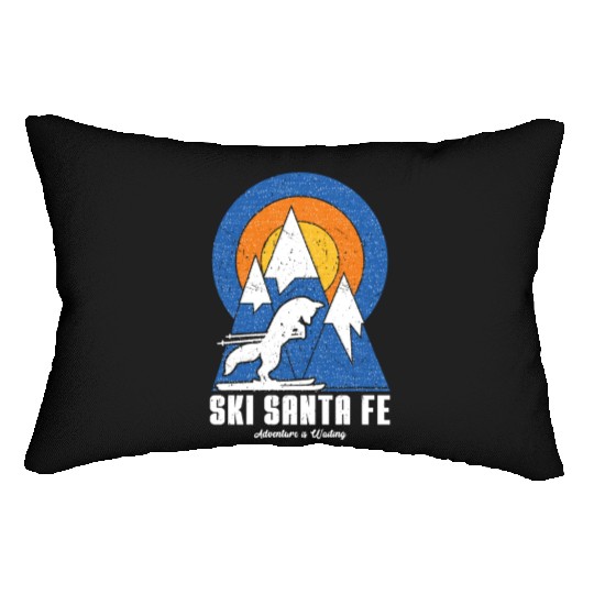 Retro Ski Santa Fe White Fox Lumbar Pillows