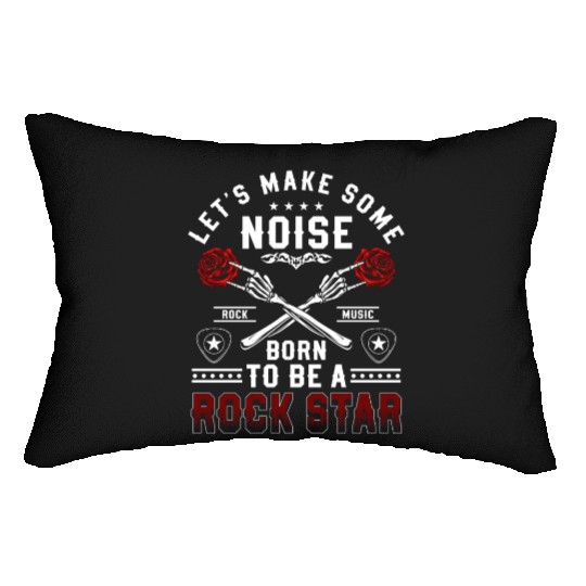 Rock Hard Rock Music Genre Lumbar Pillows