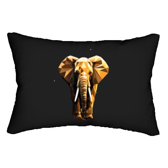 Geometric Style Elephant Lumbar Pillows