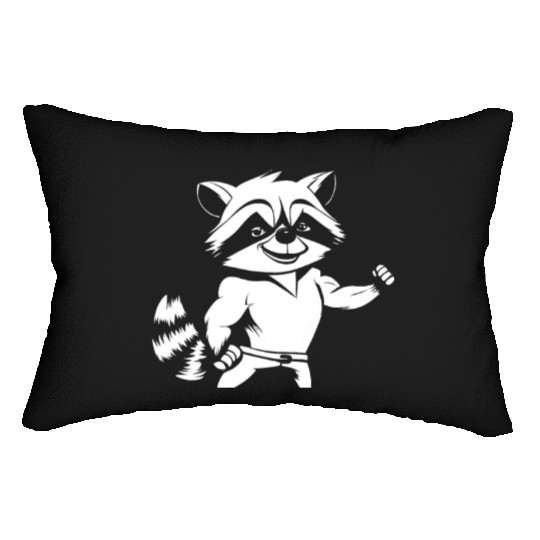 Workout Gym Racoon Lumbar Pillows