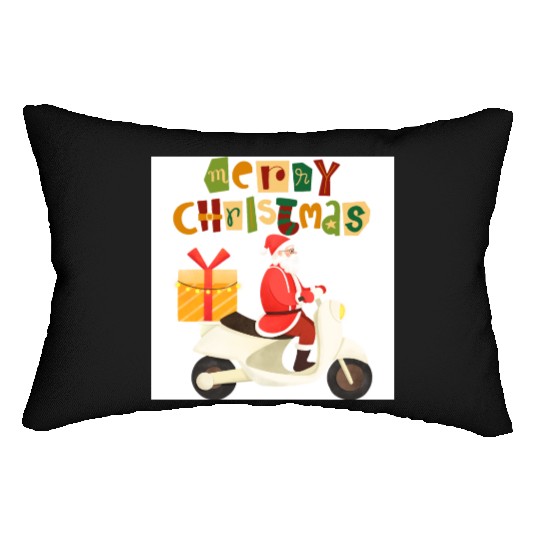merry christmas Lumbar Pillows