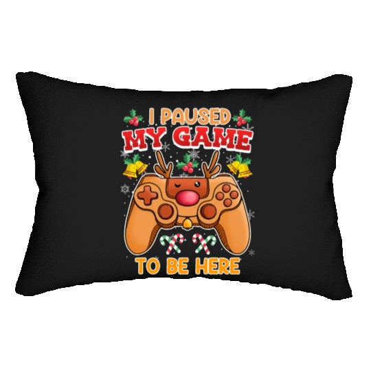 Christmas Gambling I Paused my Game to be Here Lumbar Pillows