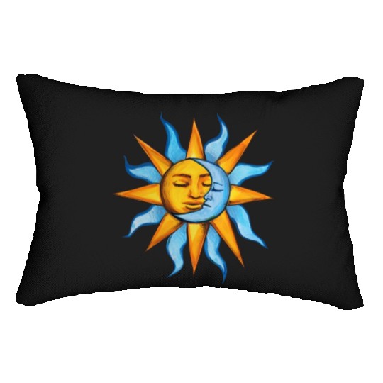 sun moon Lumbar Pillows