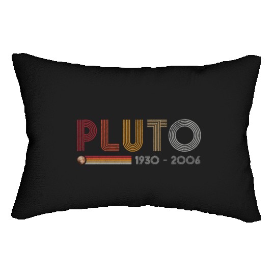 Pluto Never Forget Science and Astronomy Retro Lumbar Pillows