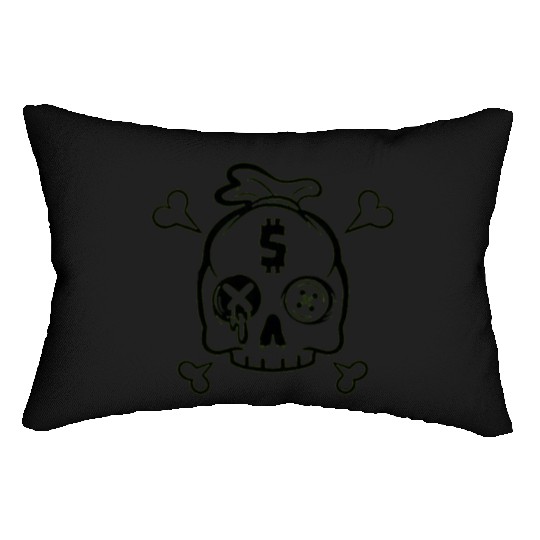Safety Money Bag Skull Lumbar Pillows